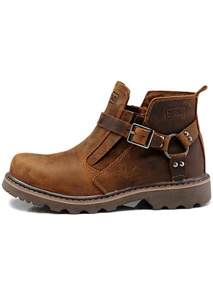 Shoes Outdoor / OfficeCareer / PartyEvening / Athletic / Casual Leather Boots Brown