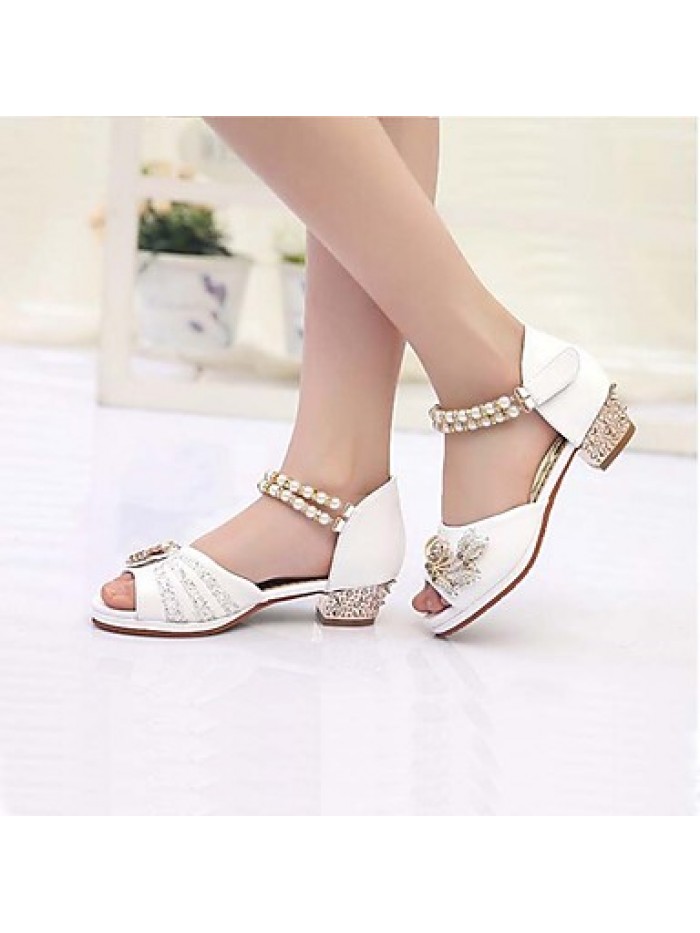 Girls' Shoes Slipper Princess Crystals Shoes Dress shoes Wedding / Dress/Performance Heels Sandals Latin shoes Heels