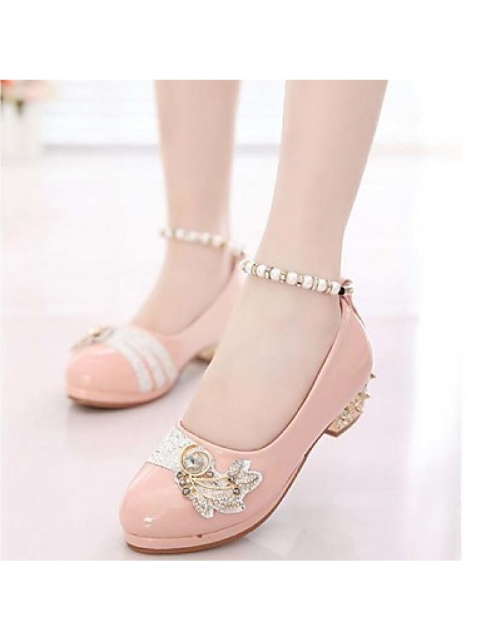 Girls' Shoes Slipper Princess Crystals Shoes Dress shoes Wedding / Dress/PerformanceHeelsSandalsLatin shoes Heels