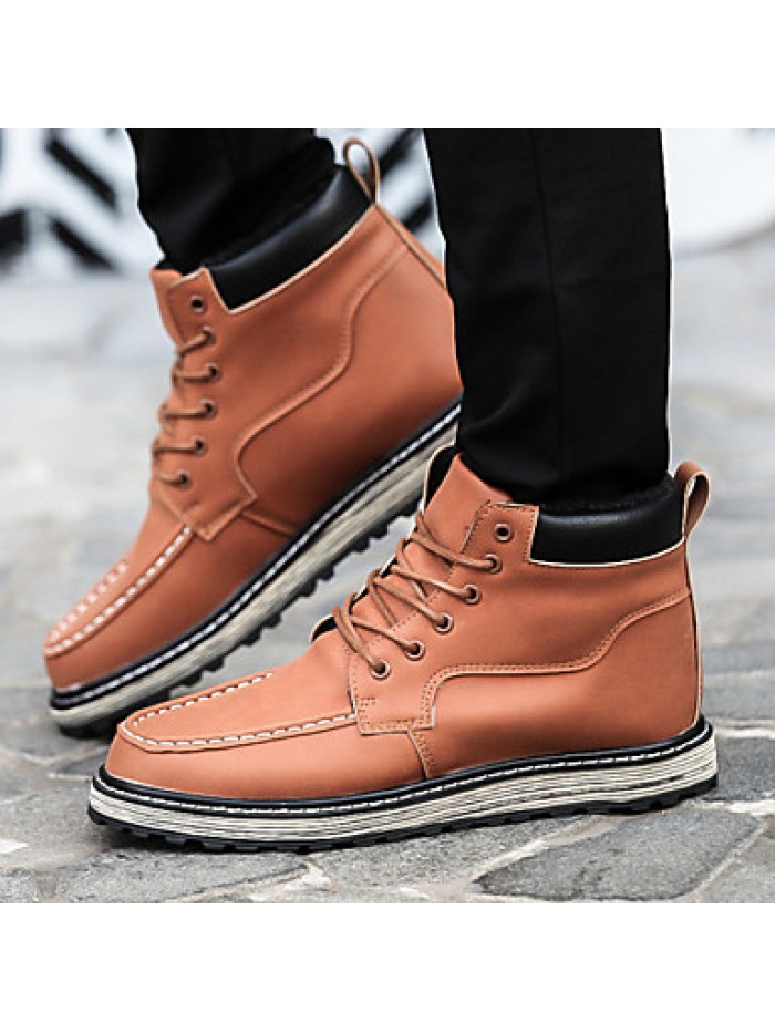 Shoes Outdoor / OfficeCareer / PartyEvening / Casual Synthetic Boots Black / Brown