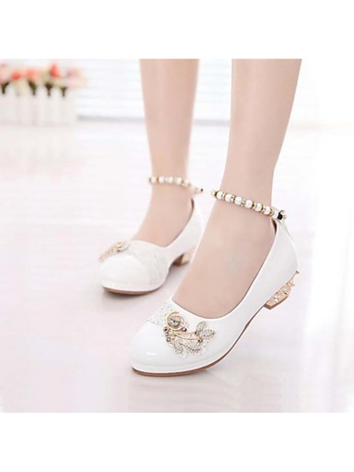 Girls' Shoes Slipper Princess Crystals Shoes Dress shoes Wedding / Dress/PerformanceHeelsSandalsLatin shoes Heels