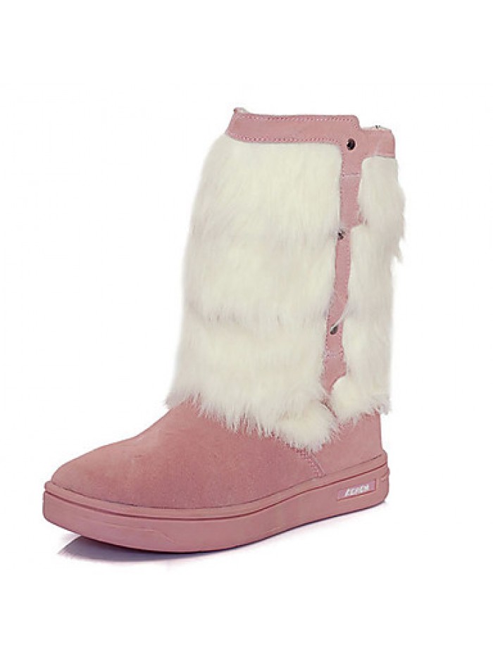 Girl's Boots Fall / Winter Snow Boots / Fashion Boots / Comfort Leather Outdoor / Casual Flat Heel Rivet