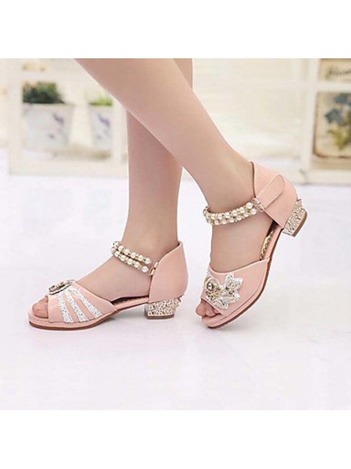 Girls' Shoes Slipper Princess Crystals Shoes Dress shoes Wedding / Dress/Performance Heels Sandals Latin shoes Heels