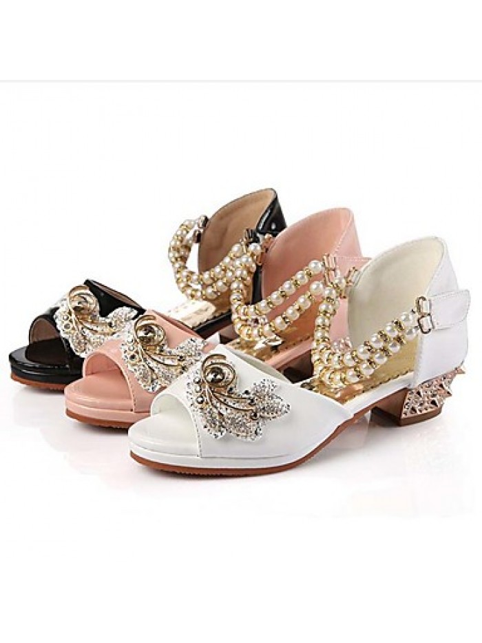 Girls' Shoes Slipper Princess Crystals Shoes Dress shoes Wedding / Dress/Performance Heels Sandals Latin shoes Heels