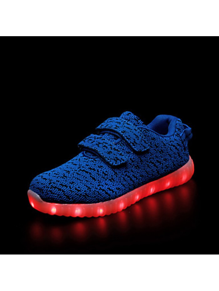 Kid Boy Girl Unisex Upgraded USB Charging 7 Colors LED Led Glow Shoe Breathable Sport Shoes Flashing SneakersLuminous