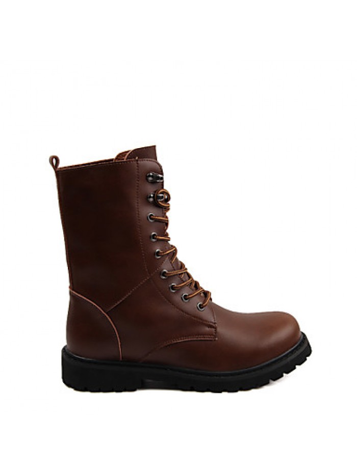 Shoes Outdoor / Athletic / Casual Leather Boots Black / Brown