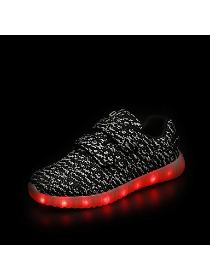 Kid Boy Girl Unisex Upgraded USB Charging 7 Colors LED Led Glow Shoe Breathable Sport Shoes Flashing SneakersLuminous