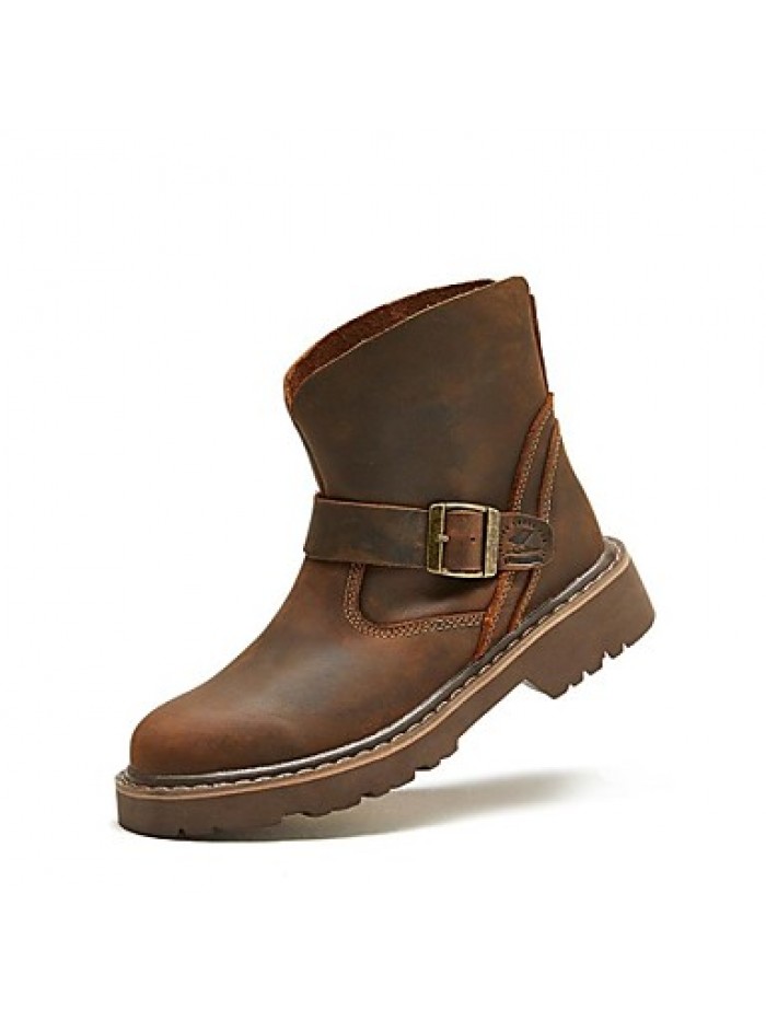 Shoes Outdoor / OfficeCareer / PartyEvening / Athletic / Casual Leather Boots Brown