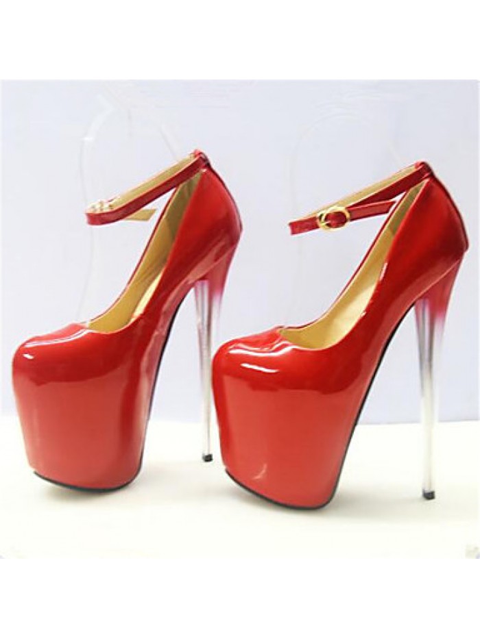 Women's Shoes Stiletto Heel Round Toe Heels Dress Red