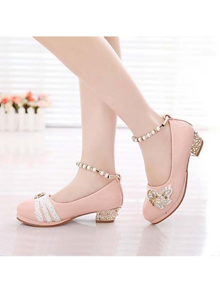 Girls' Shoes Slipper Princess Crystals Shoes Dress shoes Wedding / Dress/PerformanceHeelsSandalsLatin shoes Heels