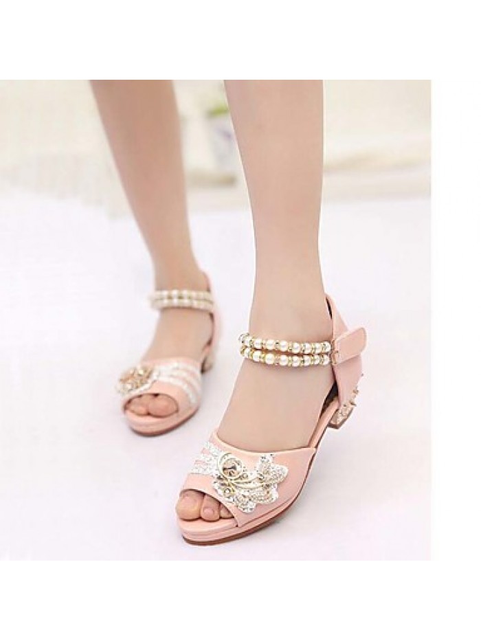 Girls' Shoes Slipper Princess Crystals Shoes Dress shoes Wedding / Dress/Performance Heels Sandals Latin shoes Heels