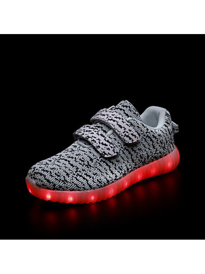 Kid Boy Girl Unisex Upgraded USB Charging 7 Colors LED Led Glow Shoe Breathable Sport Shoes Flashing SneakersLuminous