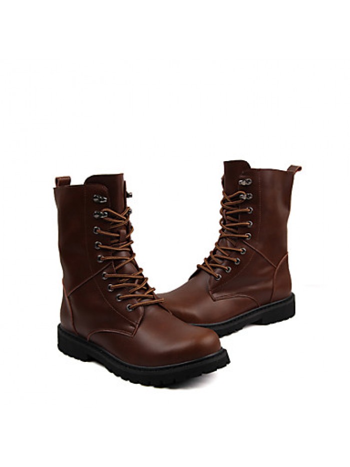 Shoes Outdoor / Athletic / Casual Leather Boots Black / Brown