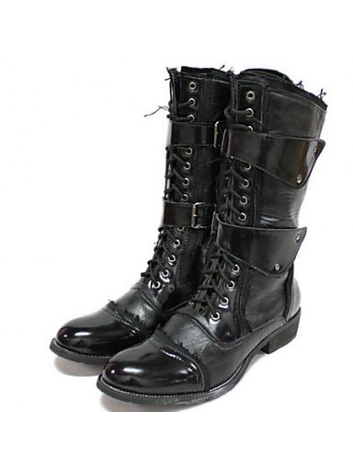 Shoes Outdoor / OfficeCareer / PartyEvening / Dress / Casual Canvas / Patent Leather Boots Black