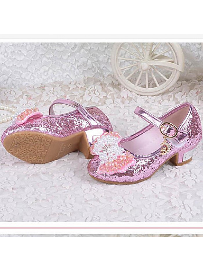 Girls Glass Slipper Princess Crystal Shoes Soft Bottom Dress shoes Leather Princess Shoes Performance shoes Sandal Shoes