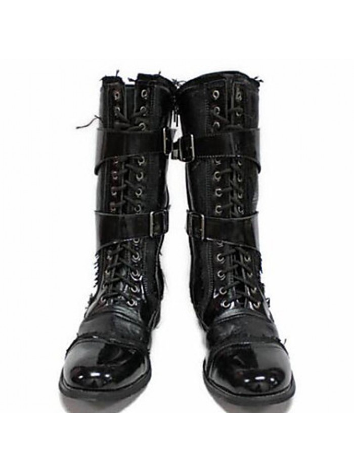 Shoes Outdoor / OfficeCareer / PartyEvening / Dress / Casual Canvas / Patent Leather Boots Black