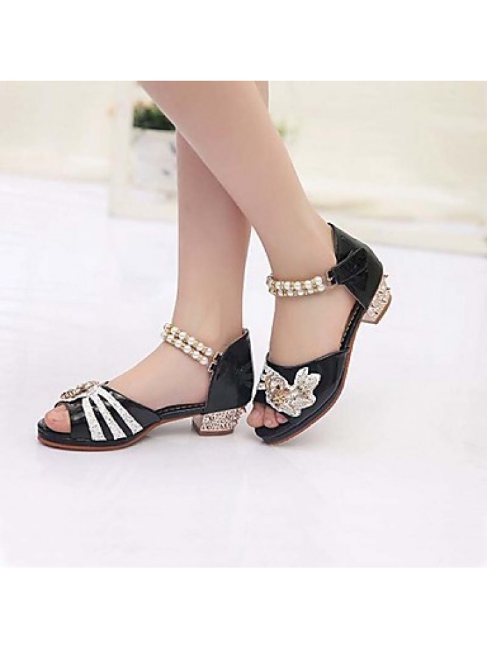 Girls' Shoes Slipper Princess Crystals Shoes Dress shoes Wedding / Dress/Performance Heels Sandals Latin shoes Heels