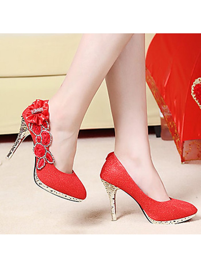 Women's Shoes Synthetic Stiletto Heel Round Toe Pumps DressMore Colors available