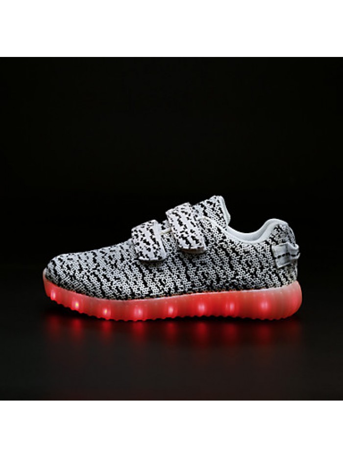 Kid Boy Girl Unisex Upgraded USB Charging 7 Colors LED Led Glow Shoe Breathable Sport Shoes Flashing SneakersLuminous