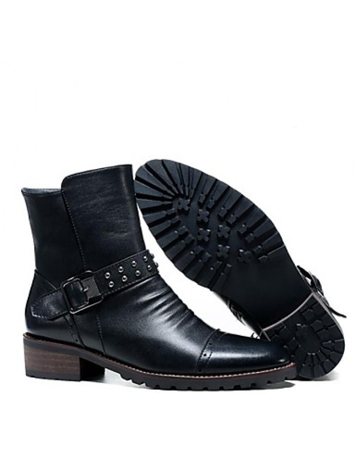 Shoes Wedding / PartyEvening / Casual Leather Boots Black