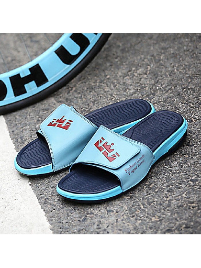 Men's Slippers Casual/Beach/Home Fashion Microfibre Leather Slip-on Shoes Slide Sandals 39-44