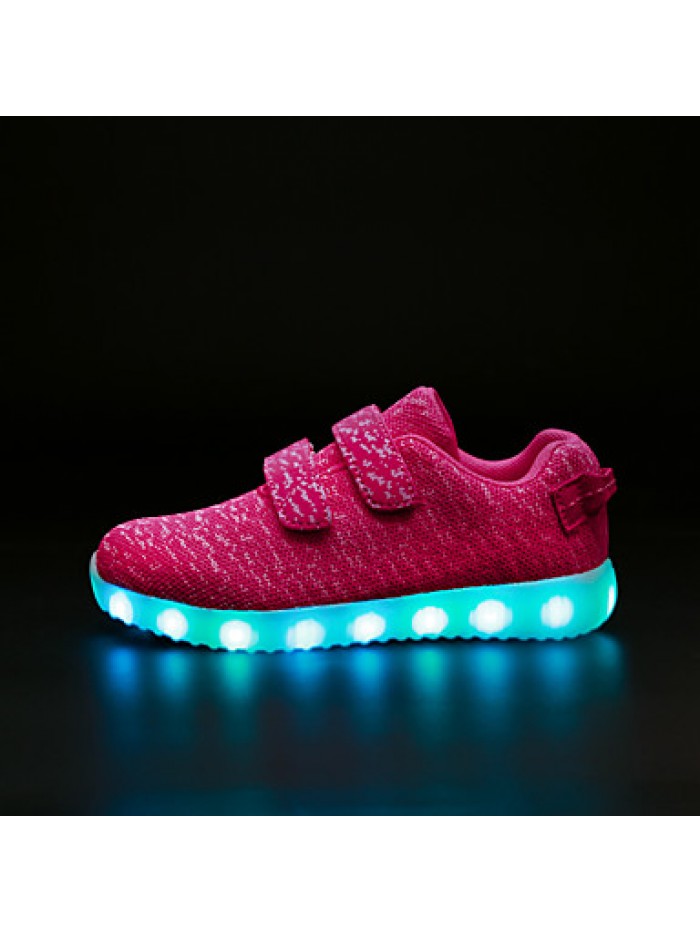 Kid Boy Girl Unisex Upgraded USB Charging 7 Colors LED Led Glow Shoe Breathable Sport Shoes Flashing SneakersLuminous