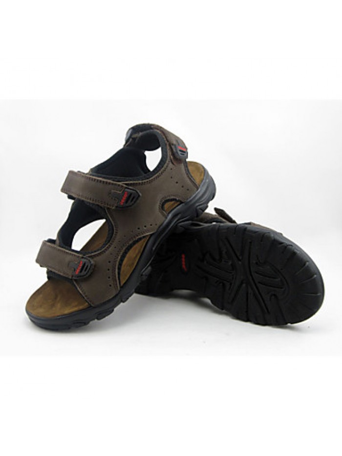 Men's Shoes Outdoor / Casual Nappa Leather / Leatherette Sandals Brown / Khaki