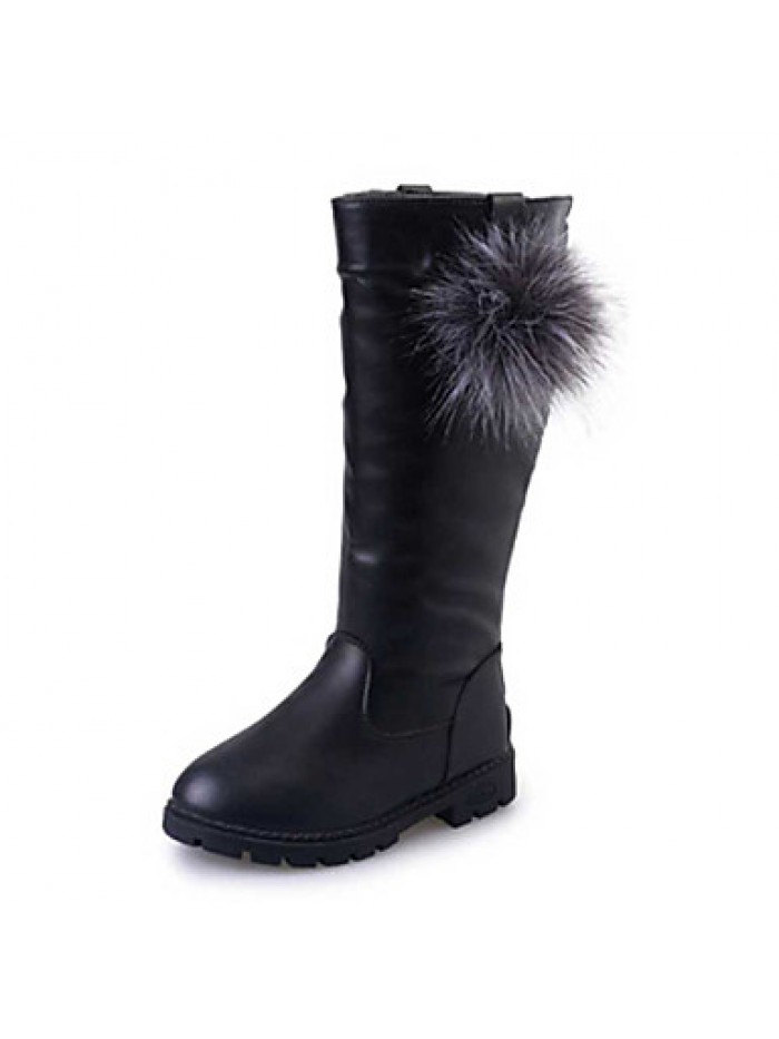 Girl's Boots Spring / Fall / Winter Snow Boots / Motorcycle Boots / Bootie / Comfort Leather Outdoor / Casual Slip-on