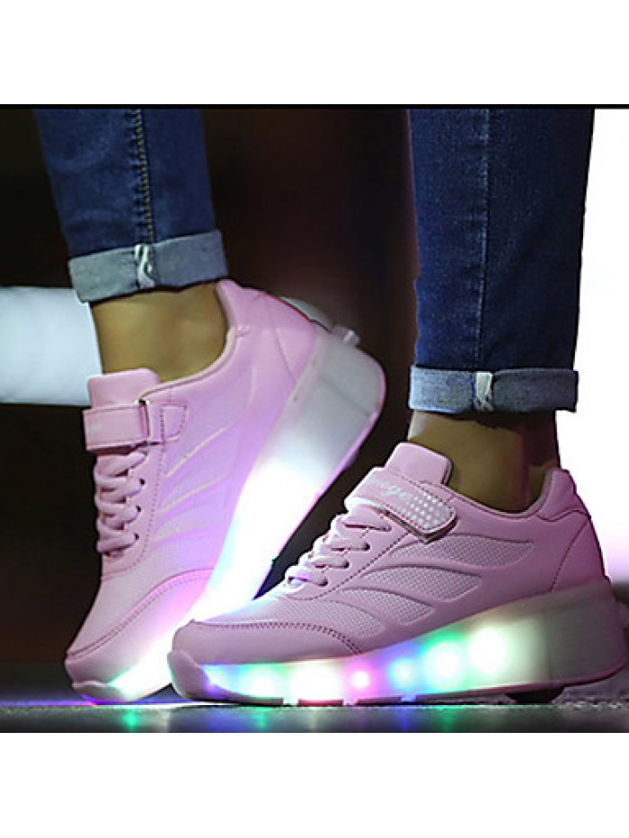 Kid Boy Girl Roller Shoes / Ultra-light Single Wheel Skating LED Light Shoes / Athletic / Casual LED Shoes