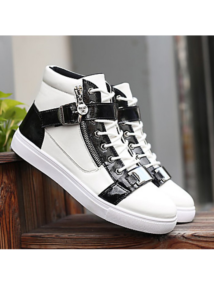 High Help Canvas Fashion Boots Zipper Comfortable Flats