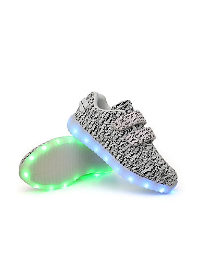 Kid Boy Girl Unisex Upgraded USB Charging 7 Colors LED Led Glow Shoe Breathable Sport Shoes Flashing SneakersLuminous