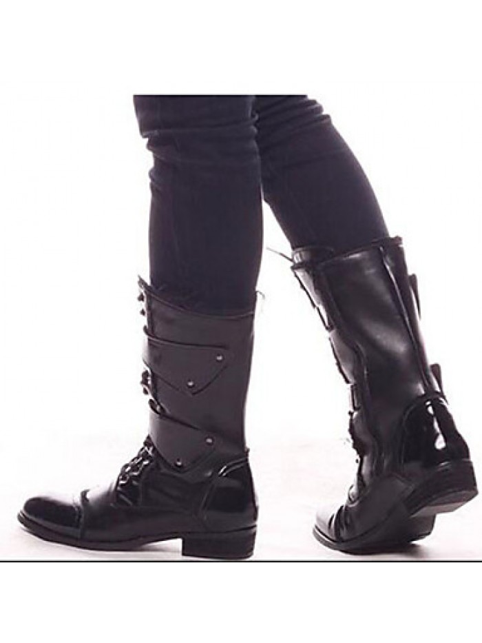 Shoes Outdoor / OfficeCareer / PartyEvening / Dress / Casual Canvas / Patent Leather Boots Black