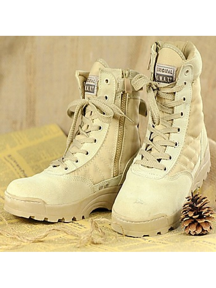 Shoes 2016 Hot Sale Outdoor/Work Leather/Synthetic Hard-wearing Combat Boots Black / Beige