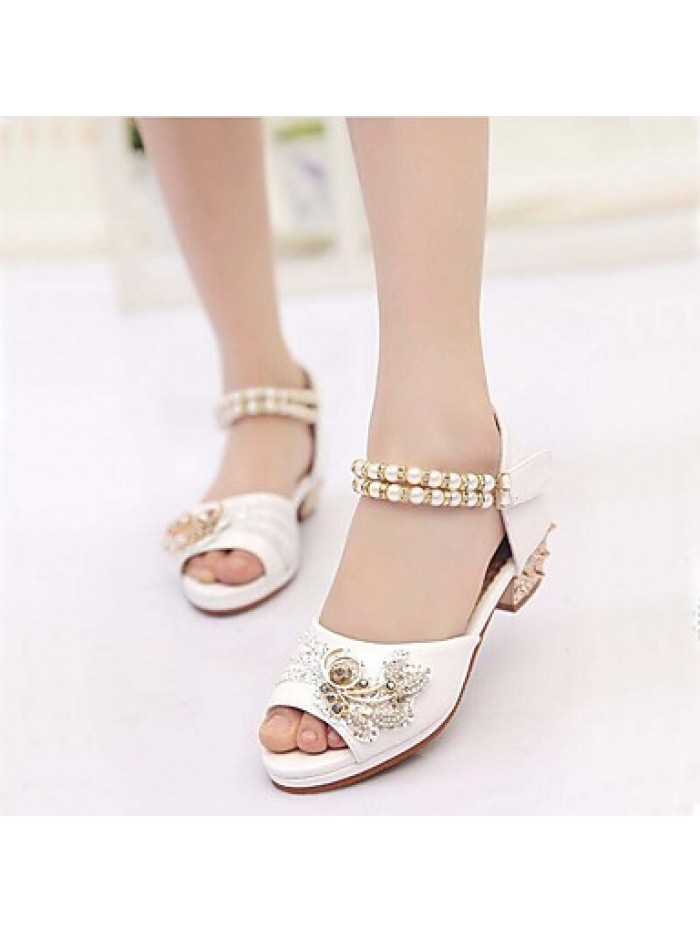 Girls' Shoes Slipper Princess Crystals Shoes Dress shoes Wedding / Dress/Performance Heels Sandals Latin shoes Heels