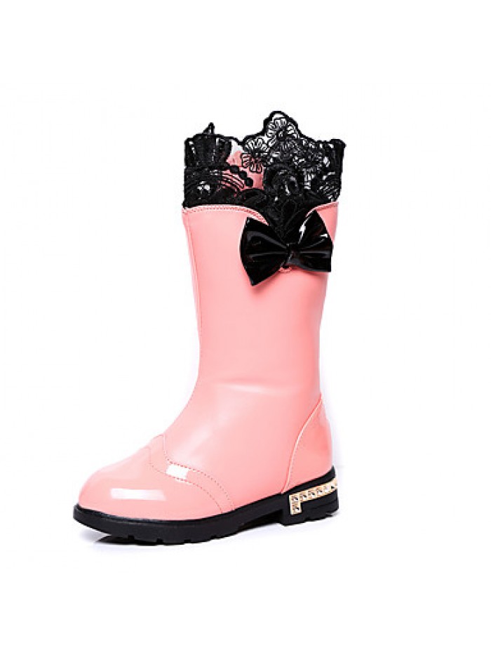 Girl's Boots Spring / Fall / Winter Snow Boots / Bootie / Comfort Leather Outdoor / Waterproof / Casual Low Heel Zipper