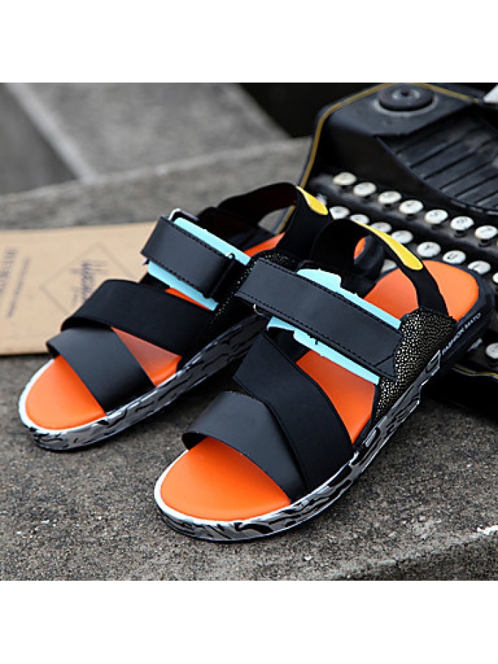 Men's Shoes Outdoor / Office & Career / Work & Duty / Athletic / Casual Synthetic Sandals Black