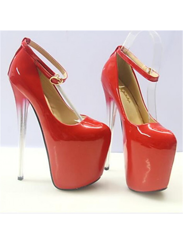 Women's Shoes Stiletto Heel Round Toe Heels Dress Red